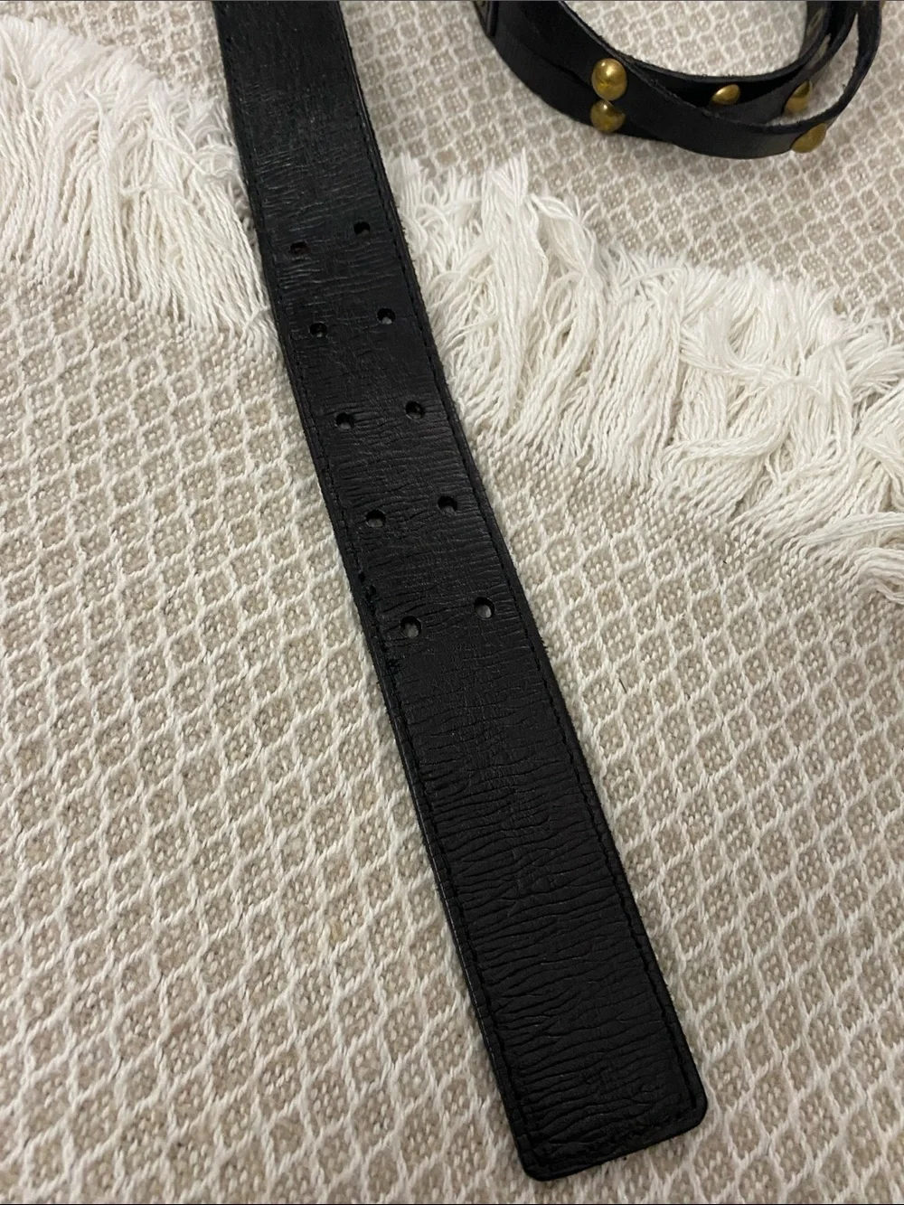 GAP Black Studded Leather Women's Belt
